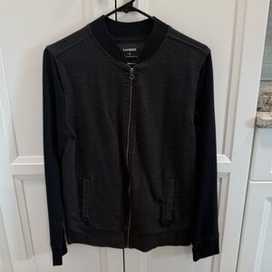 Express bomber style sweater jacket